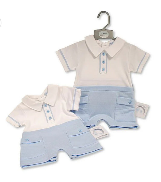 My Little Chick Boys Blue Romper