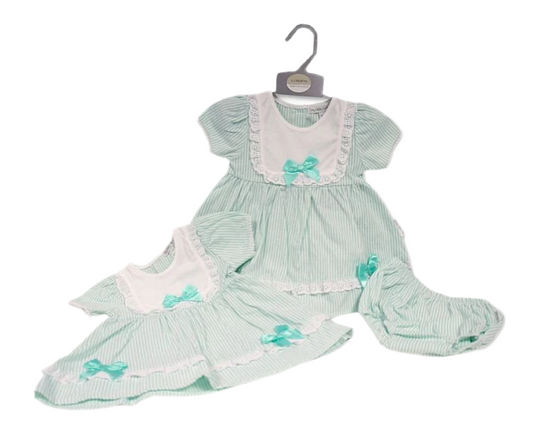 My Little Chick Girls 2 Piece Dress Set With Lace And Bow